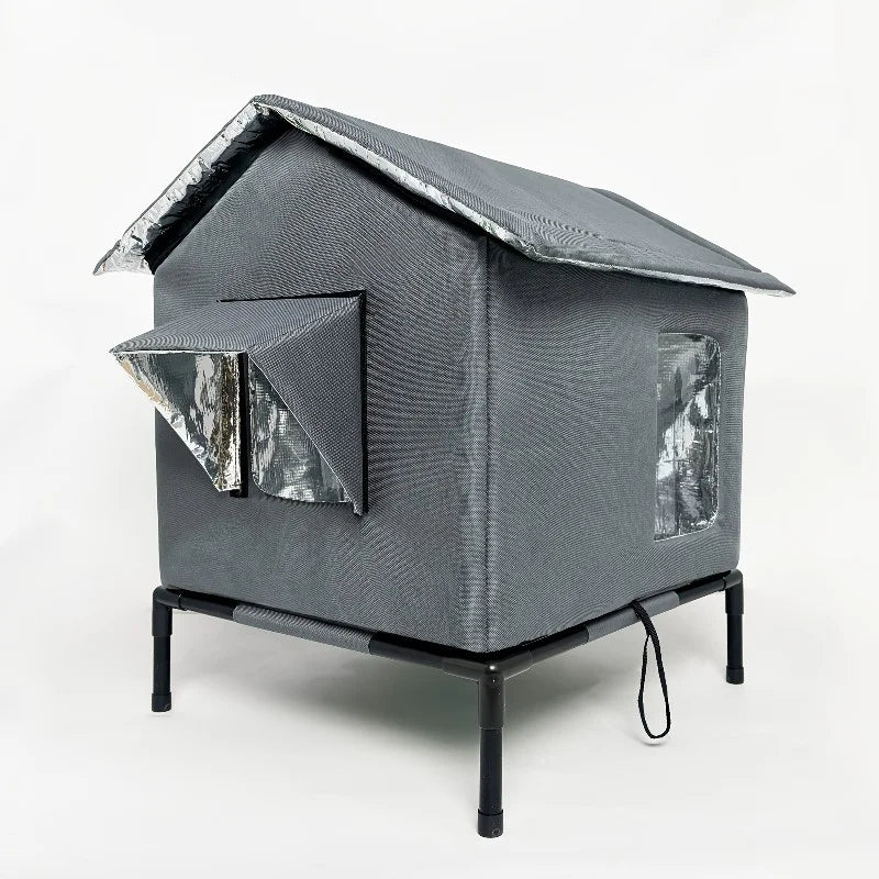 Winter Warm Cat Nest Outdoor Cat Shelter Insulated Stray Cat House Floor Thermal Insulation Pet Kitten Nest Cave Cat Tent