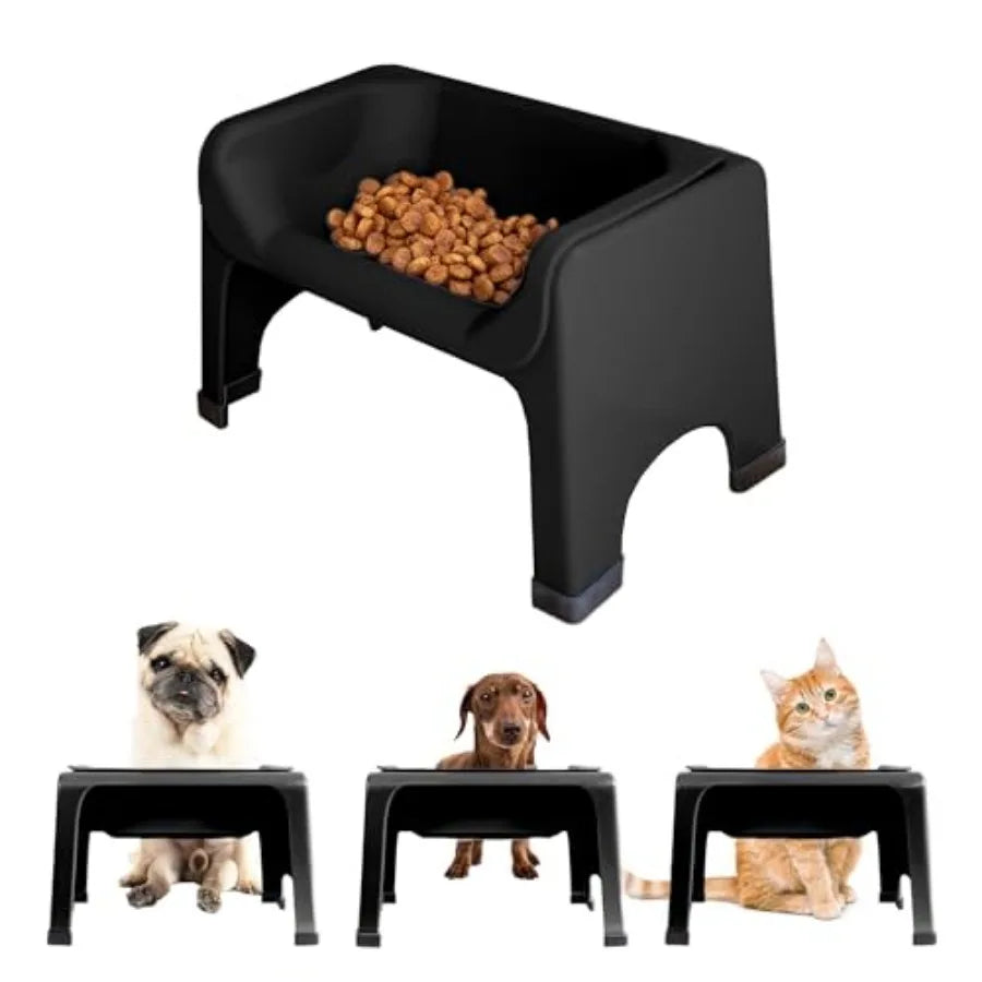Elevated Dog Bowl for Food 5inch Tall Cat and Dog Feeding Station Vet Approved Non-xic Silicone Feeder Bowl Insert Raised Bowl
