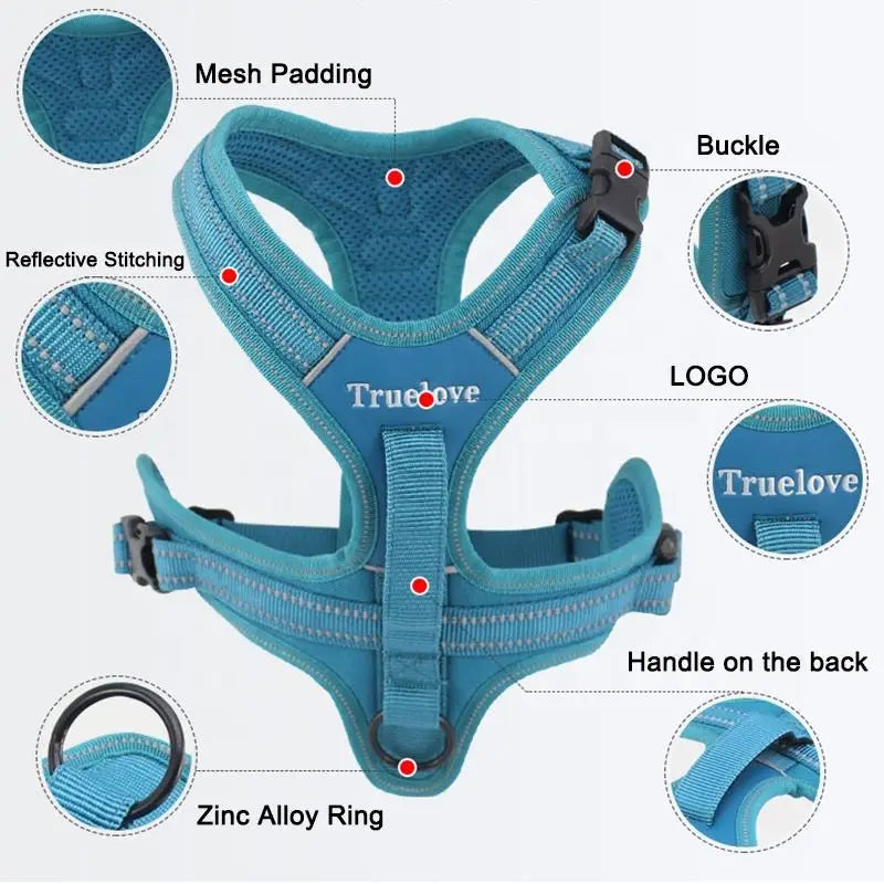 True Love Pet No Pull Adjustable Dog Harness and Leash Set for Medium & Large Dogs TLL5551 TLL2112