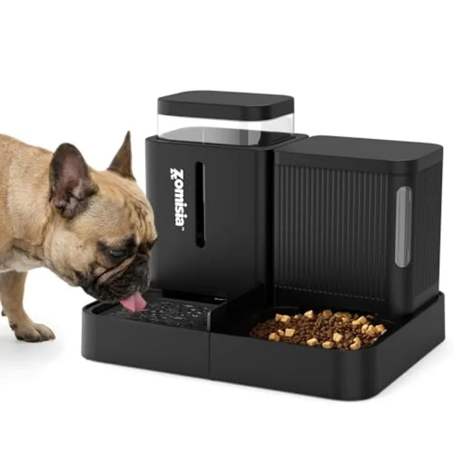 Gravity Dog Food and Water Dispenser 2 in 1 Automatic Dog Feeder with 180 Degree Rotatable 2 Pack Large Capacity Self Feeding f