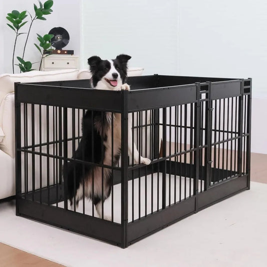 Sturdy Indoor Dog Playpen, 31.5 Inches Tall, Heavy-Duty Furniture-Style Puppy Enclosure