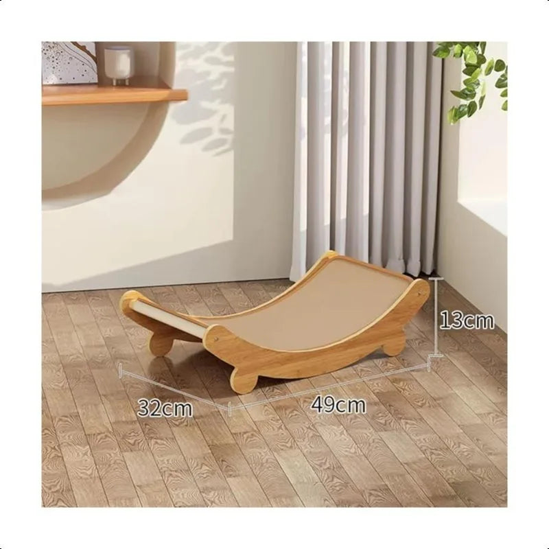 Multi-Functional Cat Scratcher Chair - Interactive Cat Bed with Scratch Pad & Toy Attachments