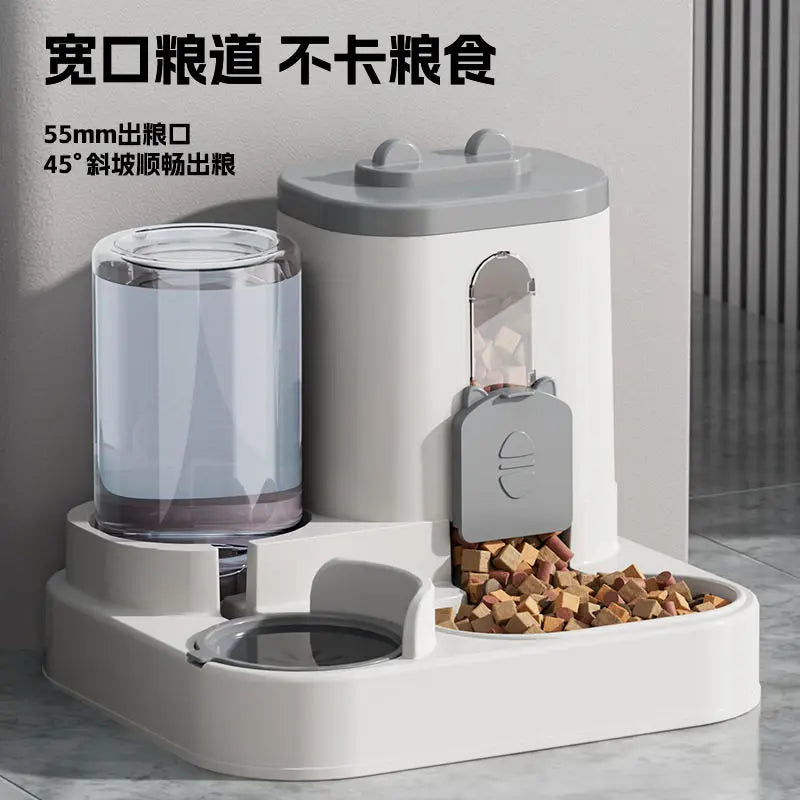 New Cat Automatic Feeding and Water Dispenser Dog Bowl Cat Basin 2-in-1 Water Dispenser Pet Bestseller