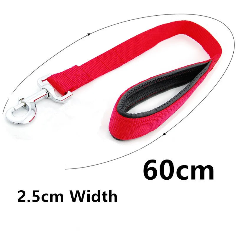 Dog Leash Short Dogs Leashes 60cm Nylon Leashes Rope Pet Chain Soft Handle Waterproof Leash for Dog Walking Belt Pet Accessories