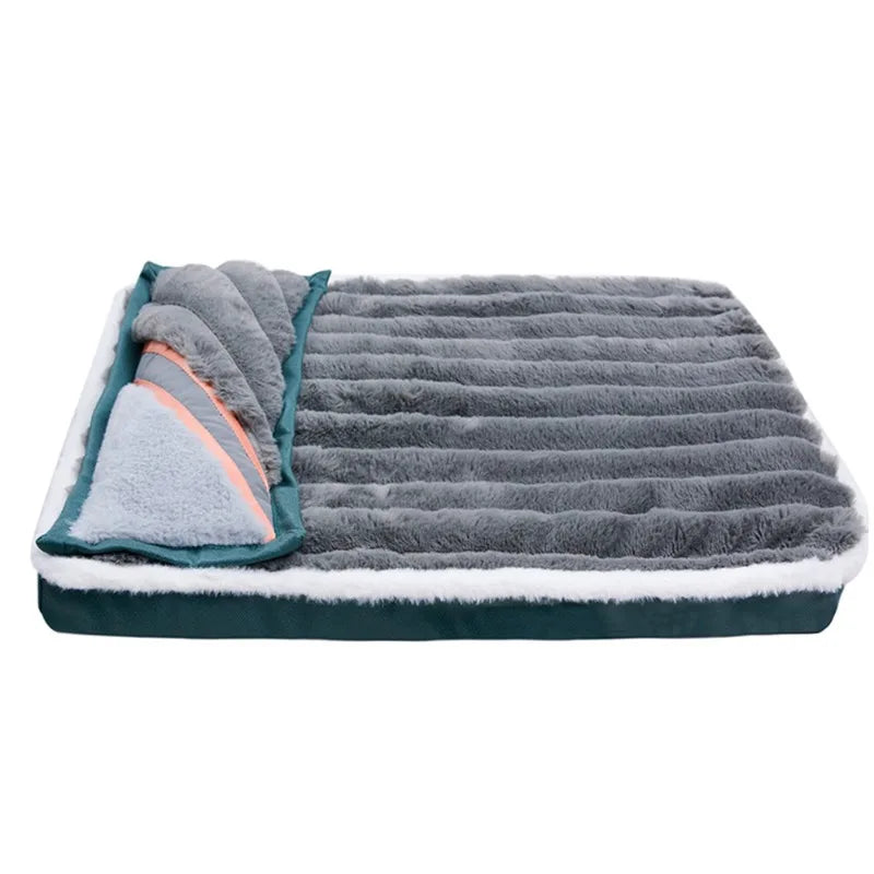 Winter Dogs Sleeping Bed Fleece Pet Blanket Detachable Cat Puppy Mat Washable Kennel Mattress Pet Supplies Large Dog Dog Bed