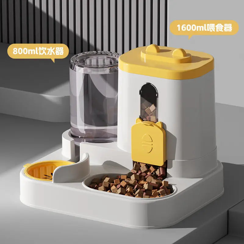 New Cat Automatic Feeding and Water Dispenser Dog Bowl Cat Basin 2-in-1 Water Dispenser Pet Bestseller