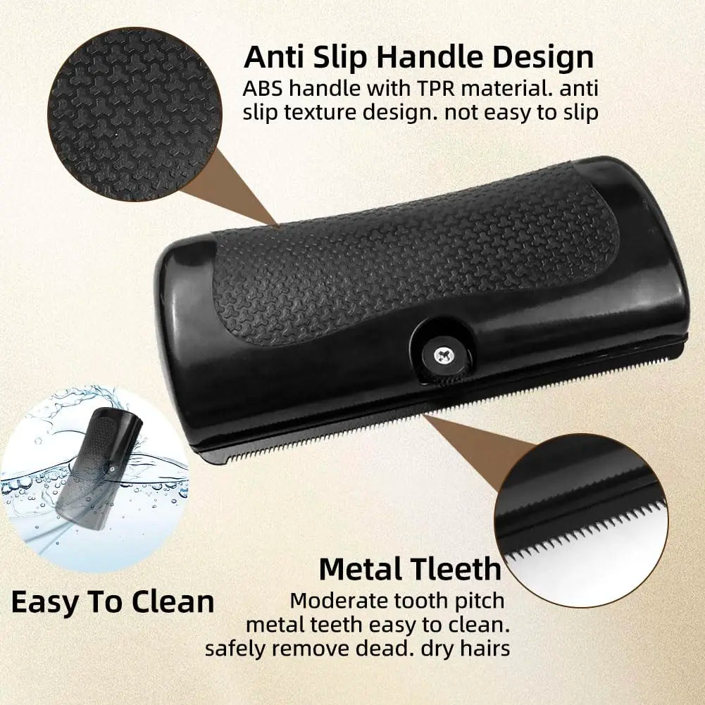 Upgraded Pet Professional Deshedding Dog Brush &Hair Remover Comb – Grooming Tool for Cats Dogs Horses, Itching Relief Fur Knot