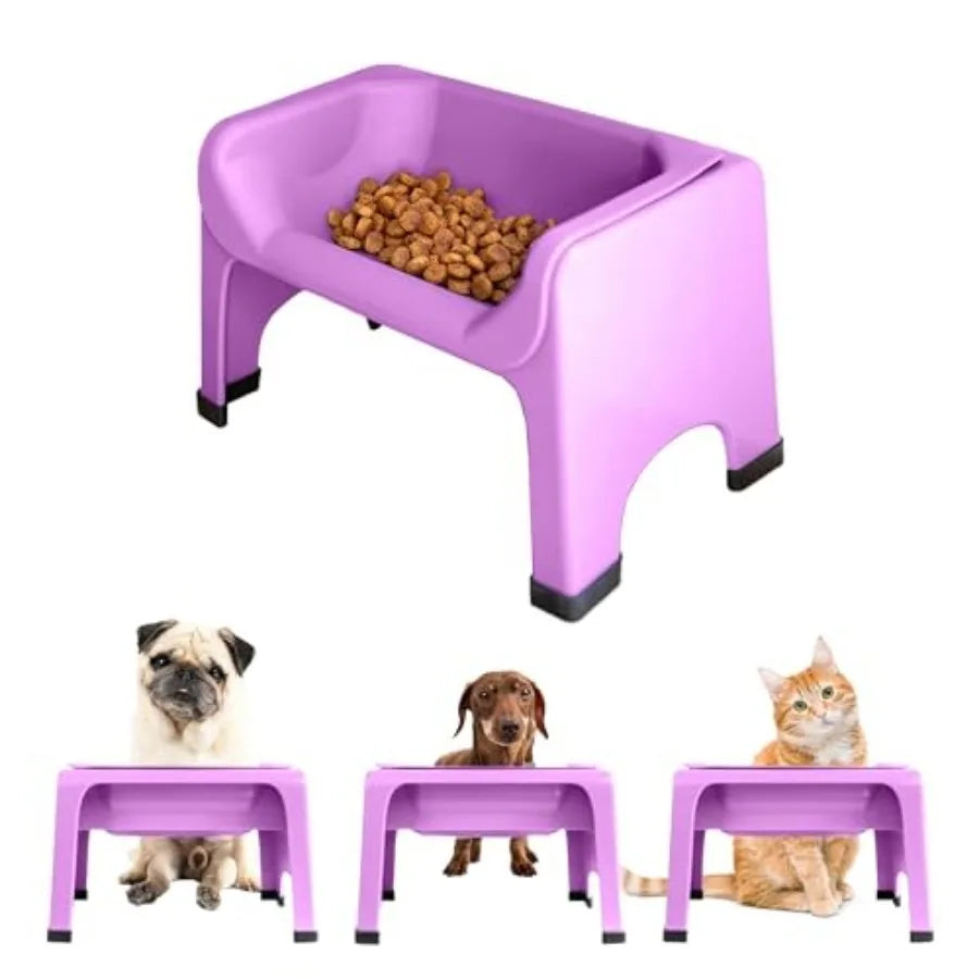 Elevated Dog Bowl for Food 5inch Tall Cat and Dog Feeding Station Vet Approved Non-xic Silicone Feeder Bowl Insert Raised Bowl
