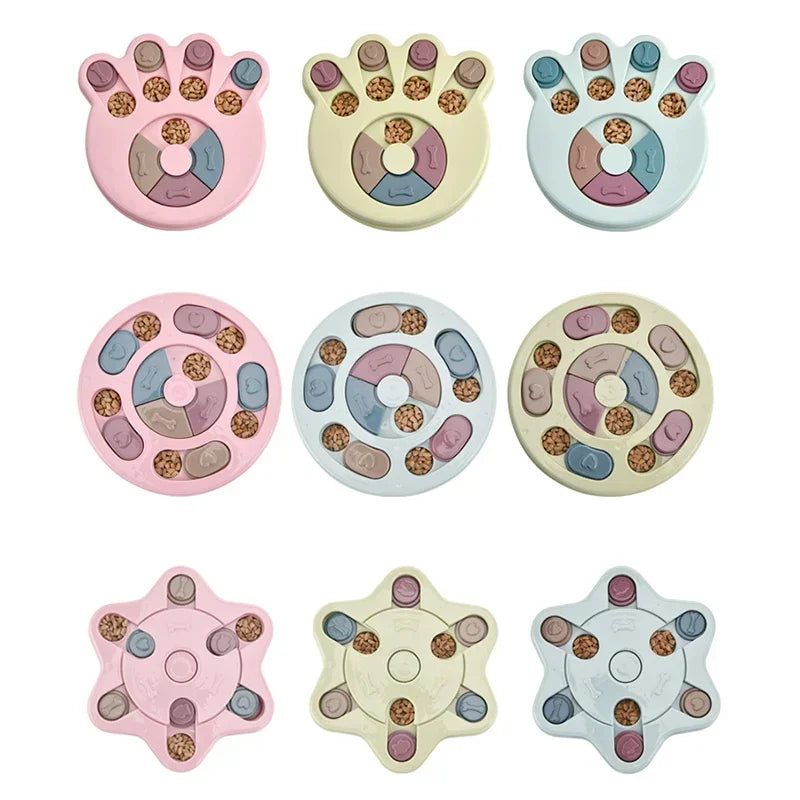 Funny Dog Cat Feeding Toy Puzzle Pet Toys for Small Dogs Cats Training Puppy Intelligence Quotient Slow Food Plate Accessories