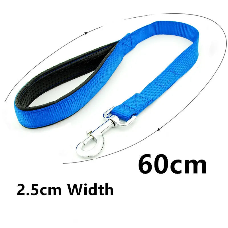 Dog Leash Short Dogs Leashes 60cm Nylon Leashes Rope Pet Chain Soft Handle Waterproof Leash for Dog Walking Belt Pet Accessories