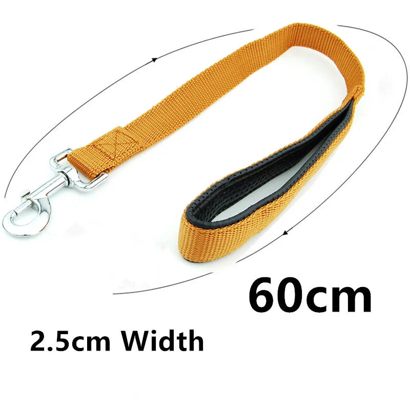 Dog Leash Short Dogs Leashes 60cm Nylon Leashes Rope Pet Chain Soft Handle Waterproof Leash for Dog Walking Belt Pet Accessories