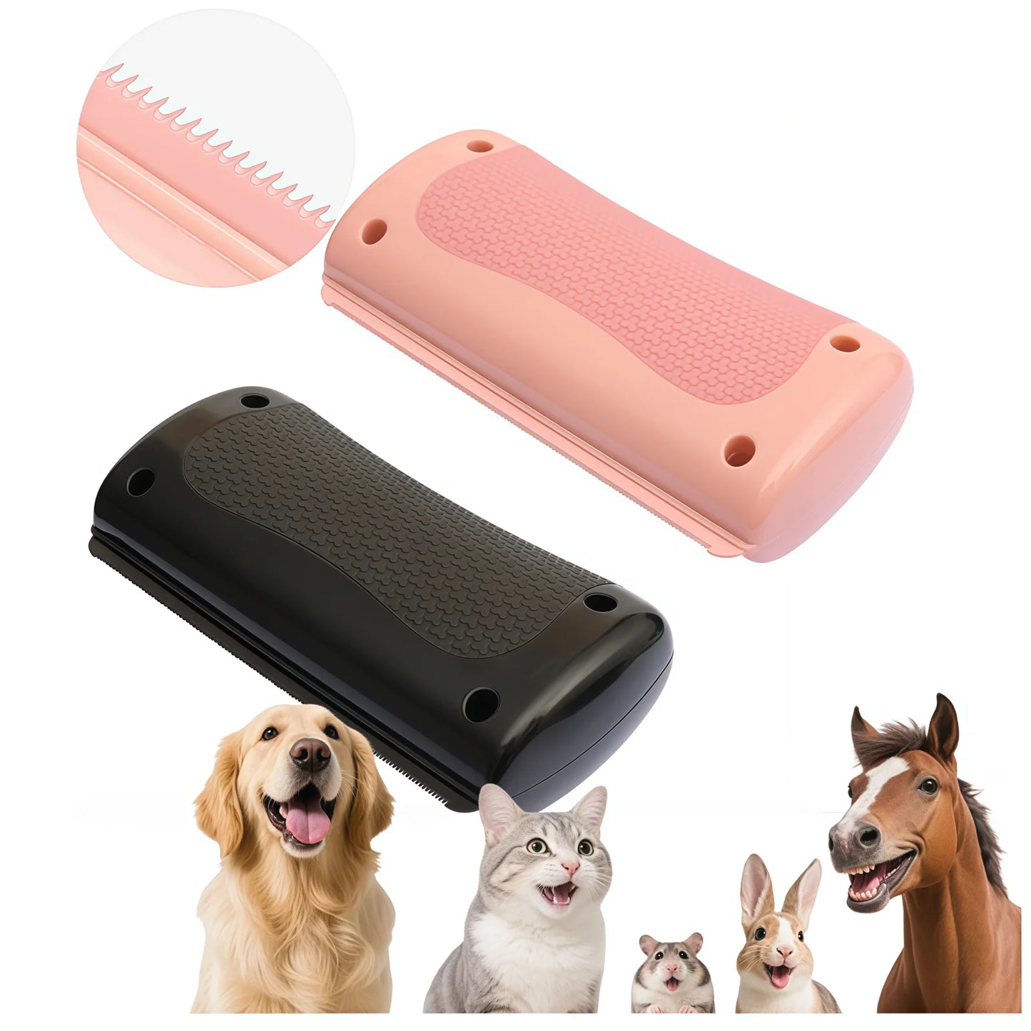 Upgraded Pet Professional Deshedding Dog Brush &Hair Remover Comb – Grooming Tool for Cats Dogs Horses, Itching Relief Fur Knot