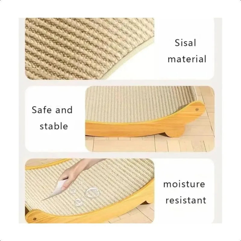 Multi-Functional Cat Scratcher Chair - Interactive Cat Bed with Scratch Pad & Toy Attachments