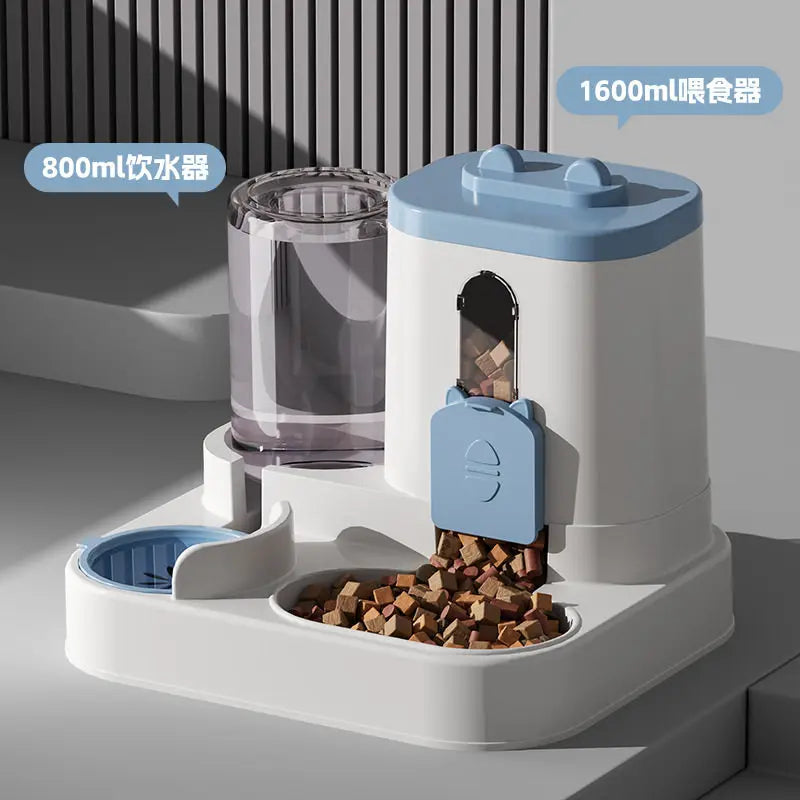 New Cat Automatic Feeding and Water Dispenser Dog Bowl Cat Basin 2-in-1 Water Dispenser Pet Bestseller