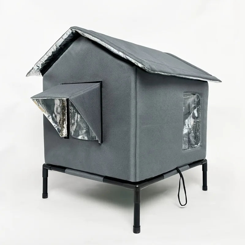 Winter Warm Cat Nest Outdoor Cat Shelter Insulated Stray Cat House Floor Thermal Insulation Pet Kitten Nest Cave Cat Tent