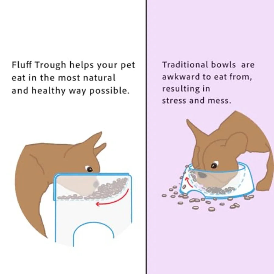 Elevated Dog Bowl for Food 5inch Tall Cat and Dog Feeding Station Vet Approved Non-xic Silicone Feeder Bowl Insert Raised Bowl