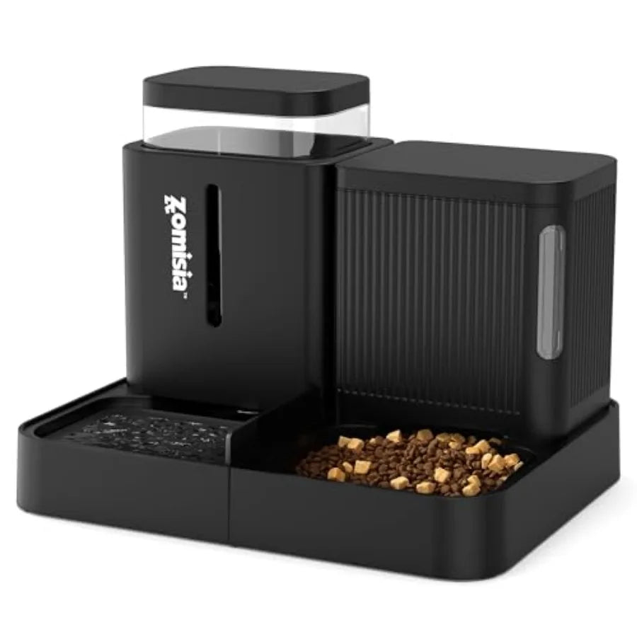 Gravity Dog Food and Water Dispenser 2 in 1 Automatic Dog Feeder with 180 Degree Rotatable 2 Pack Large Capacity Self Feeding f