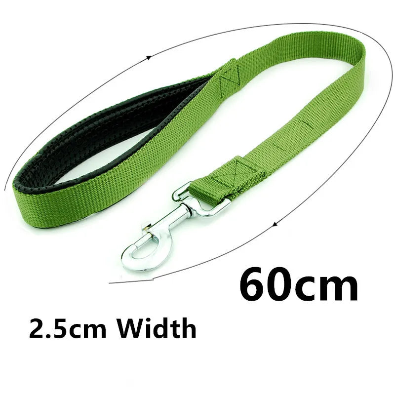 Dog Leash Short Dogs Leashes 60cm Nylon Leashes Rope Pet Chain Soft Handle Waterproof Leash for Dog Walking Belt Pet Accessories